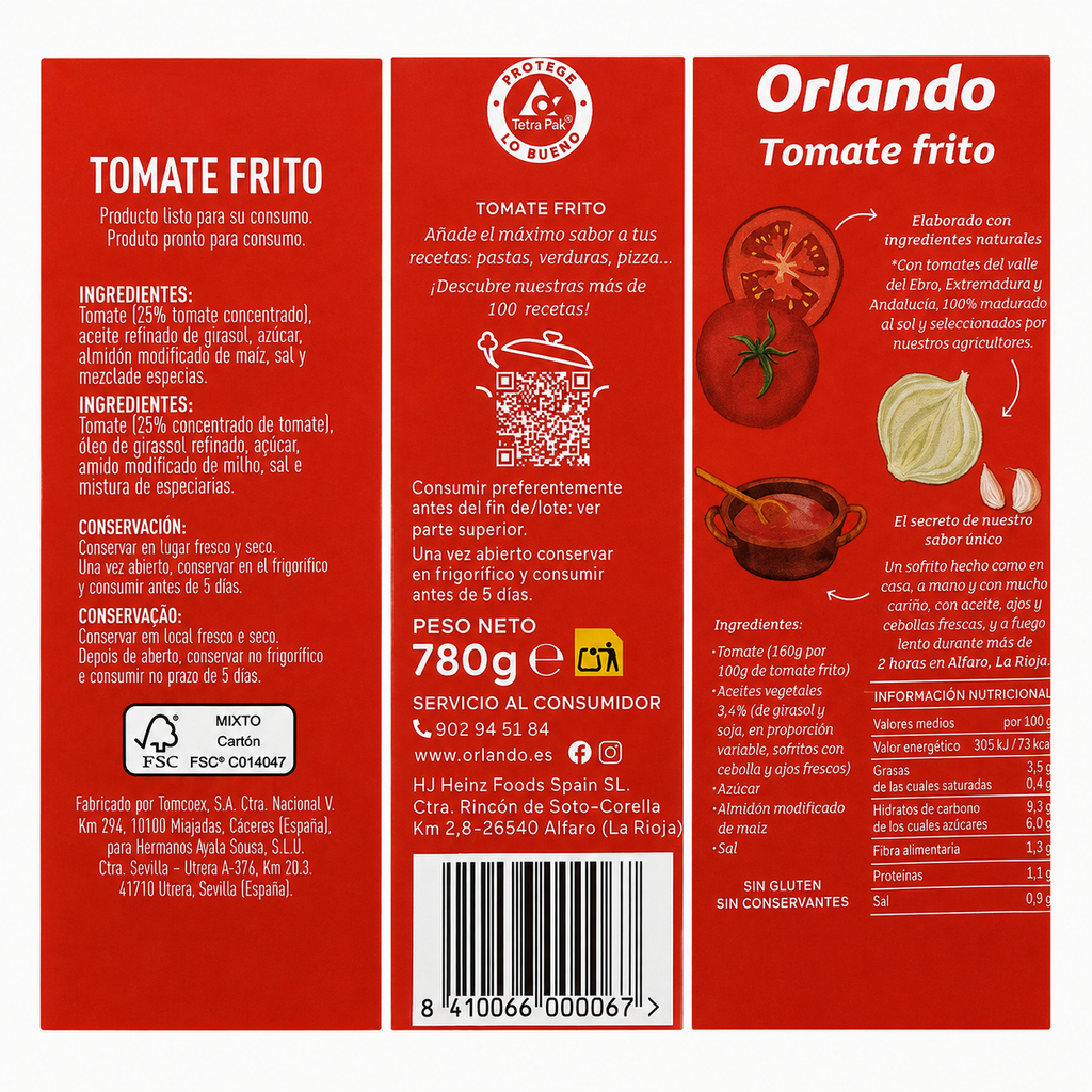 Tomate Fri.orlando Brik 780 g