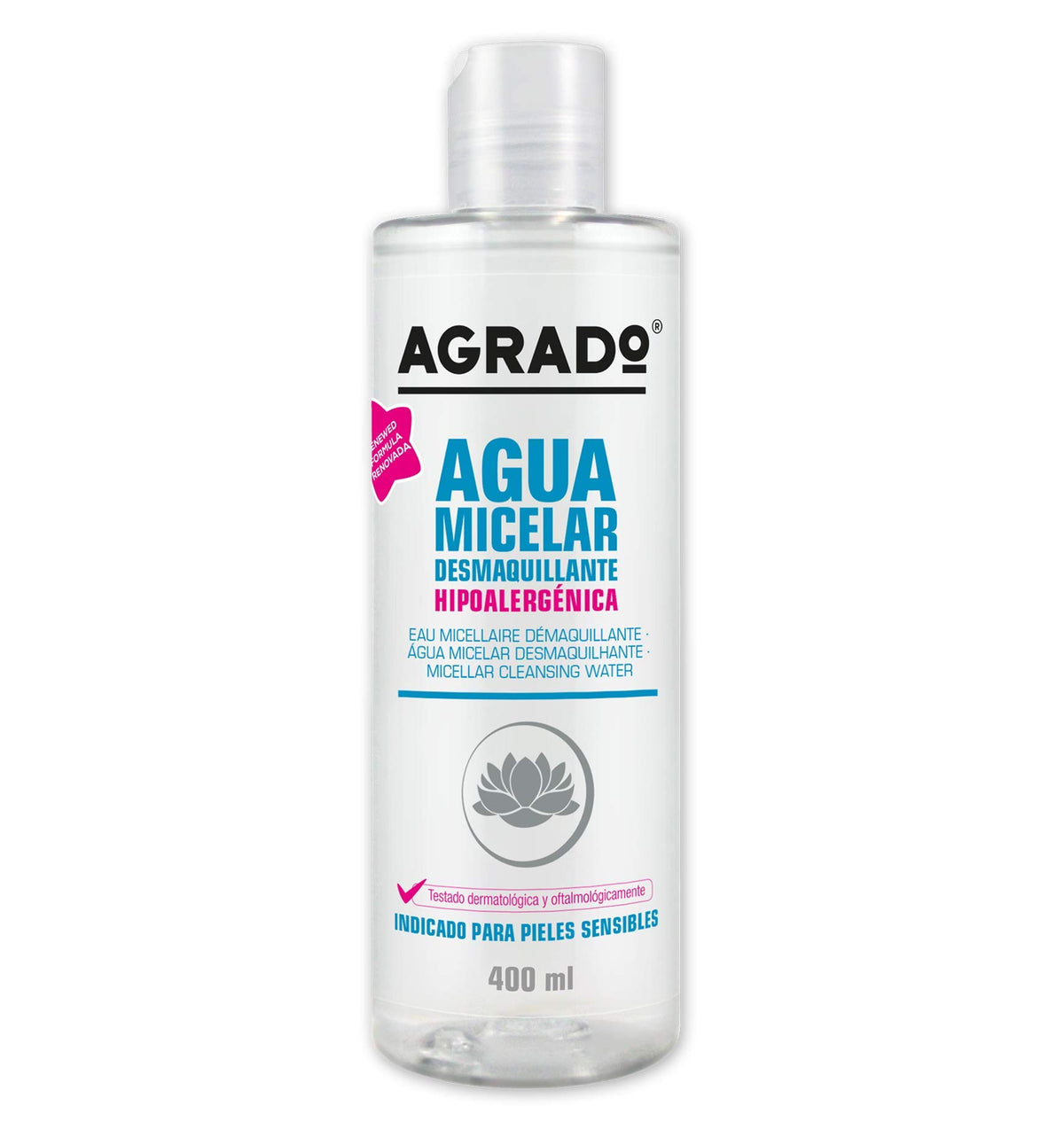 AGRADO AGUA MICELAR DESMAQUILLANTE 400ML