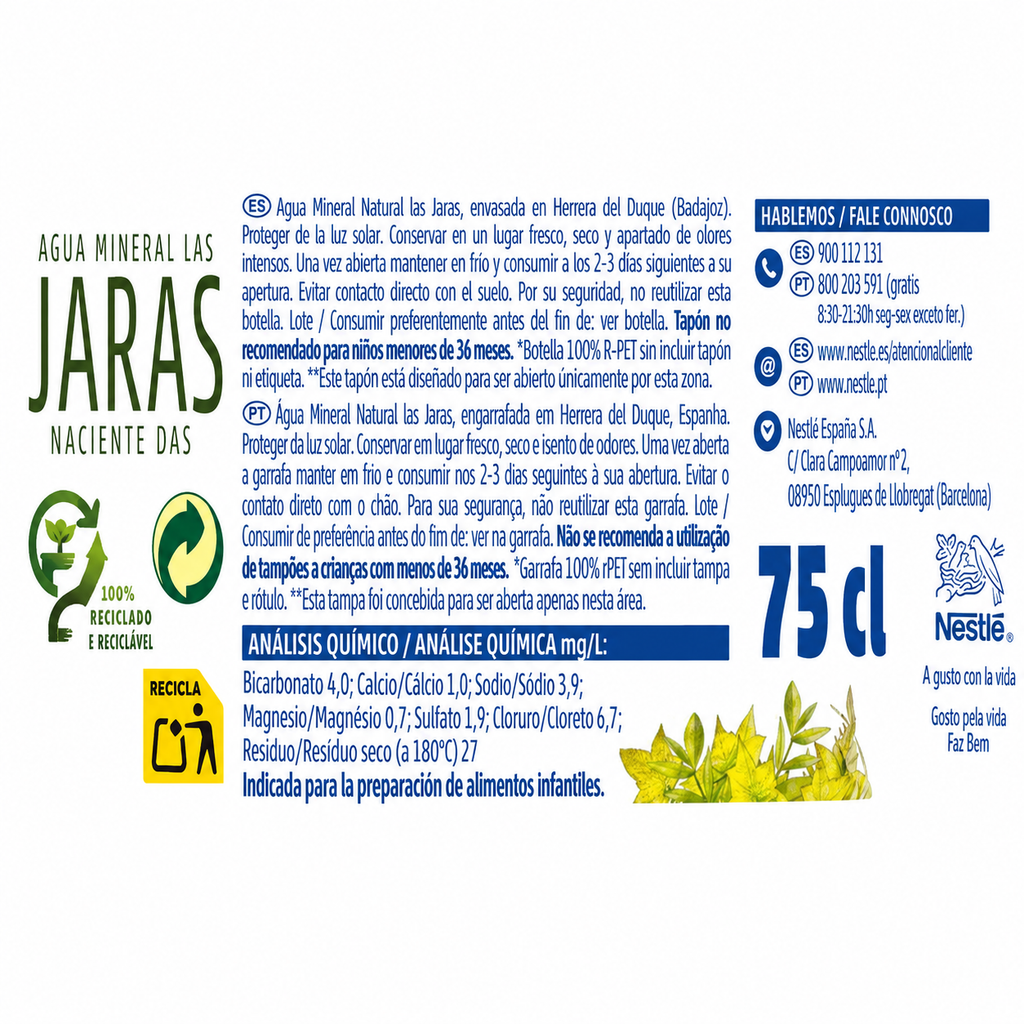 Aquarel Agua 75 cl Sport