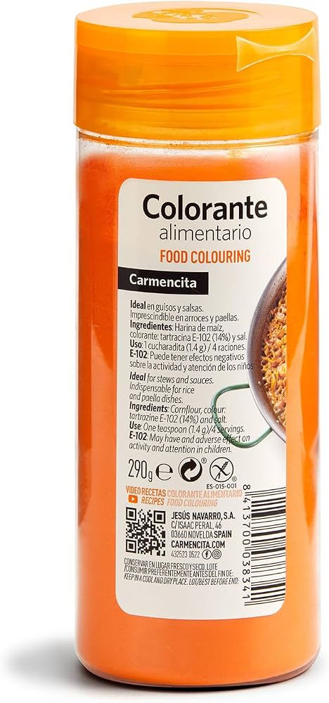 CARMENCITA COLORANTE ALIMENTARIO BOTE 290G.