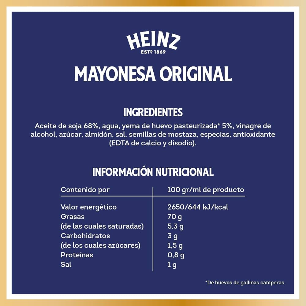 Heinz Mayonesa Deliciosa Bocabajo 400 ml
