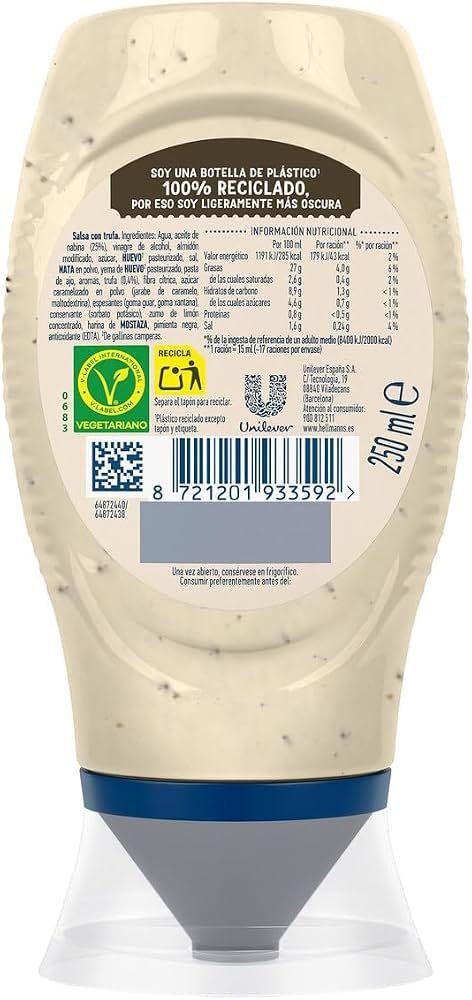 HELLMANNS MAYONESA TRUFA 250 ML