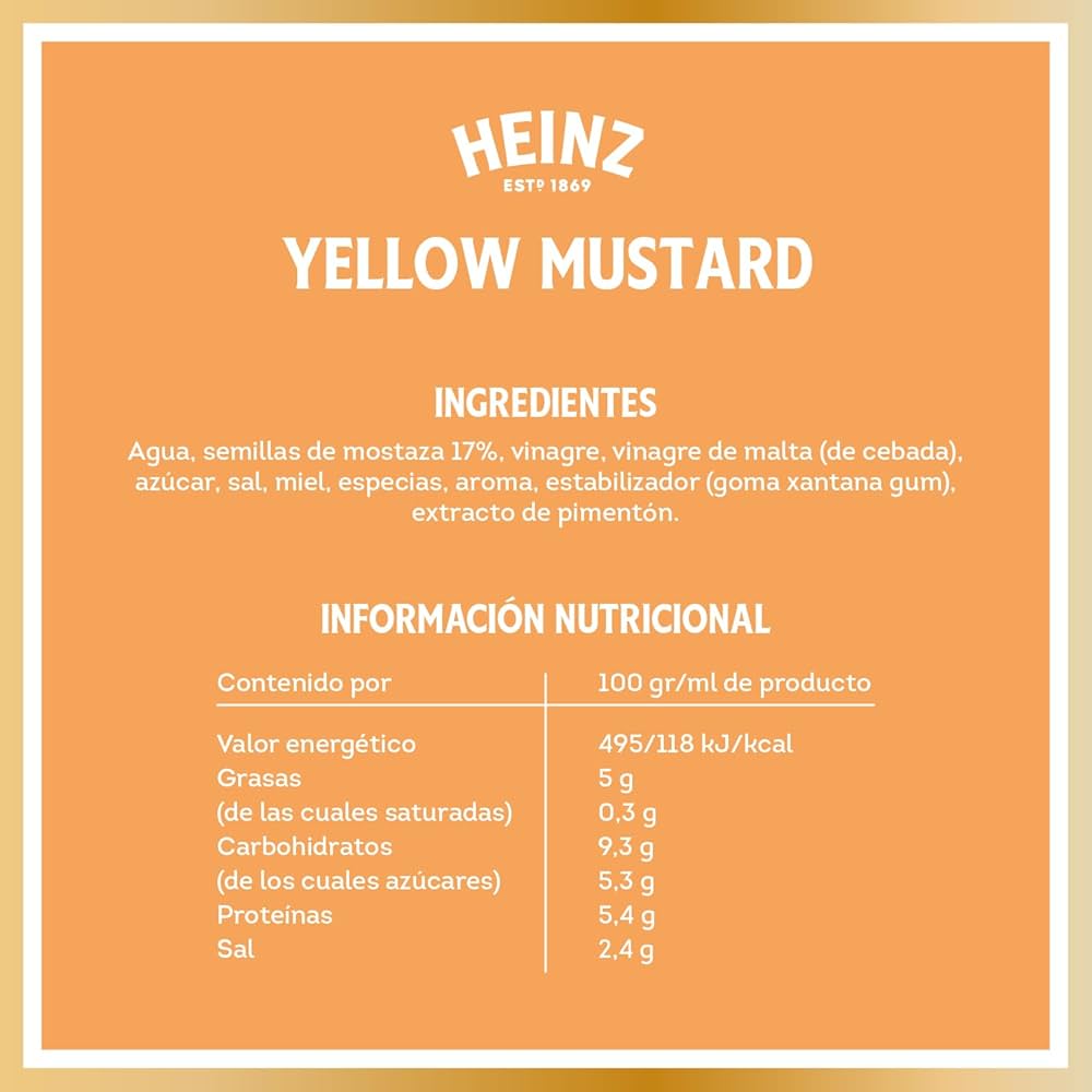 HEINZ YELLOW MUSTARD SUAVE 220ML