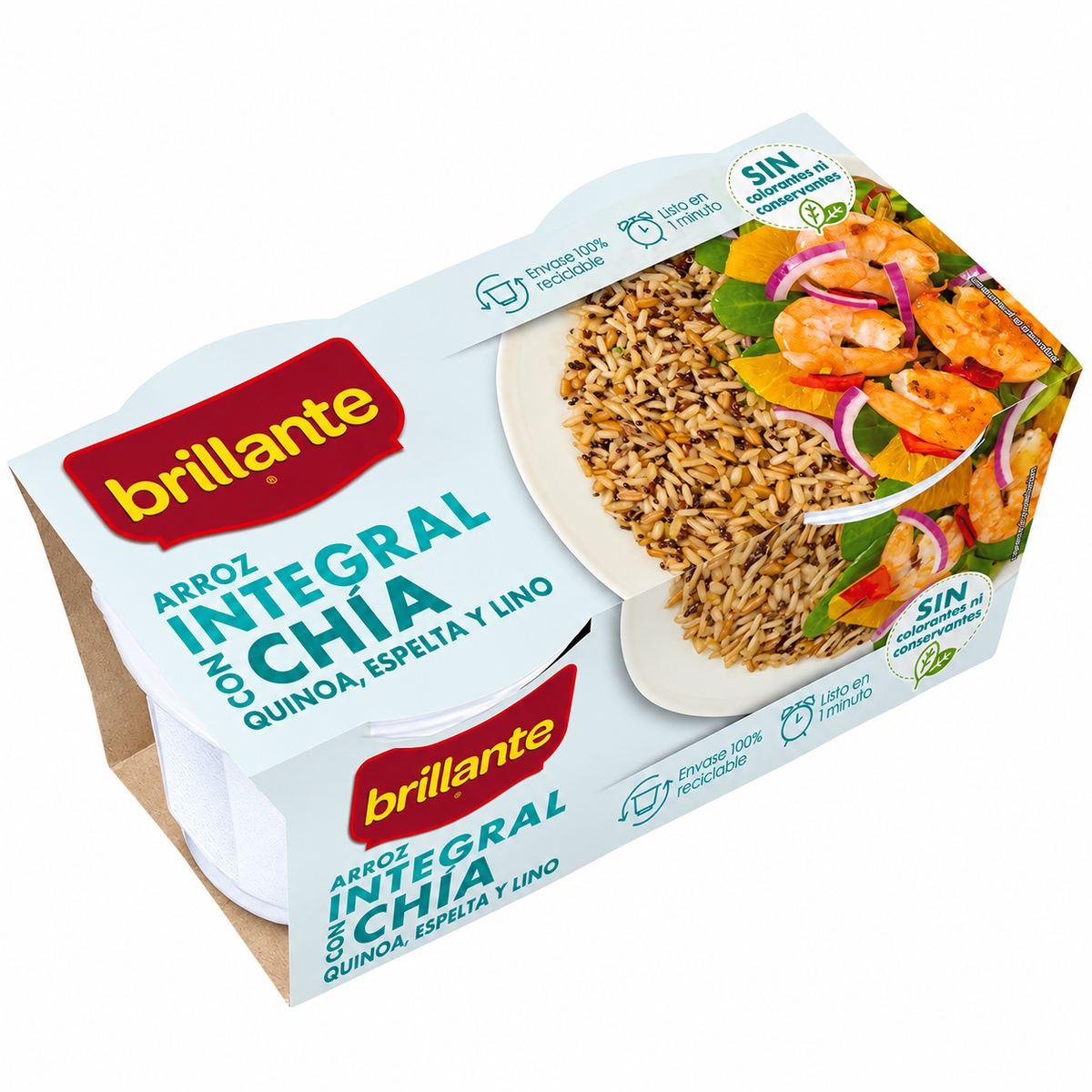 BRILLANTE ARROZ INTEGRAL C/ CHIA PACK 2 X 125GR