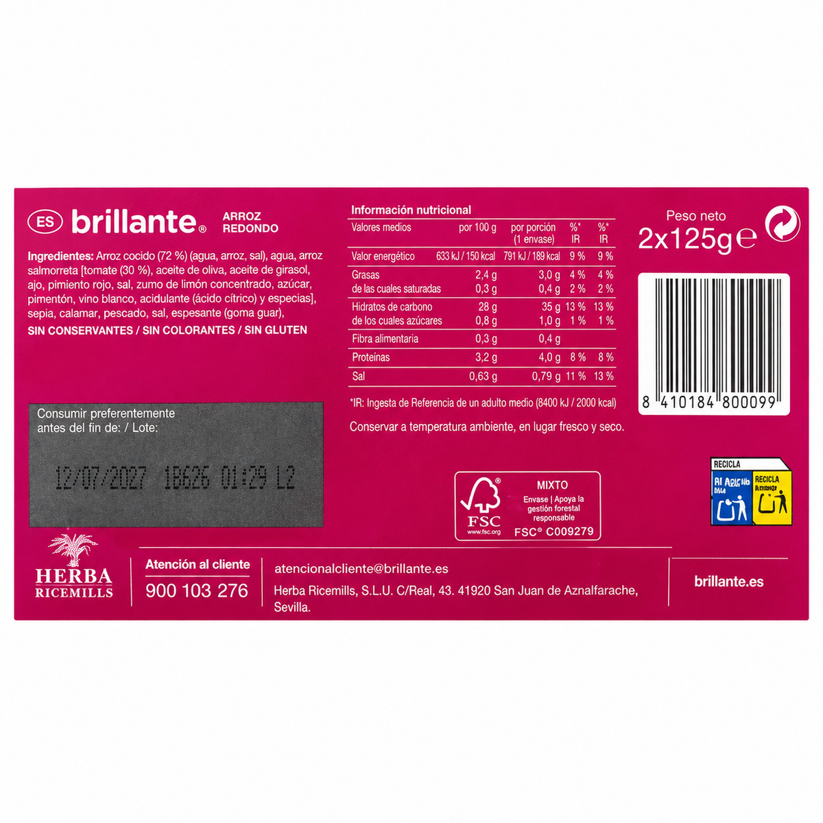ARROZ BRILLANTE TRES DELICIAS PACK 2
