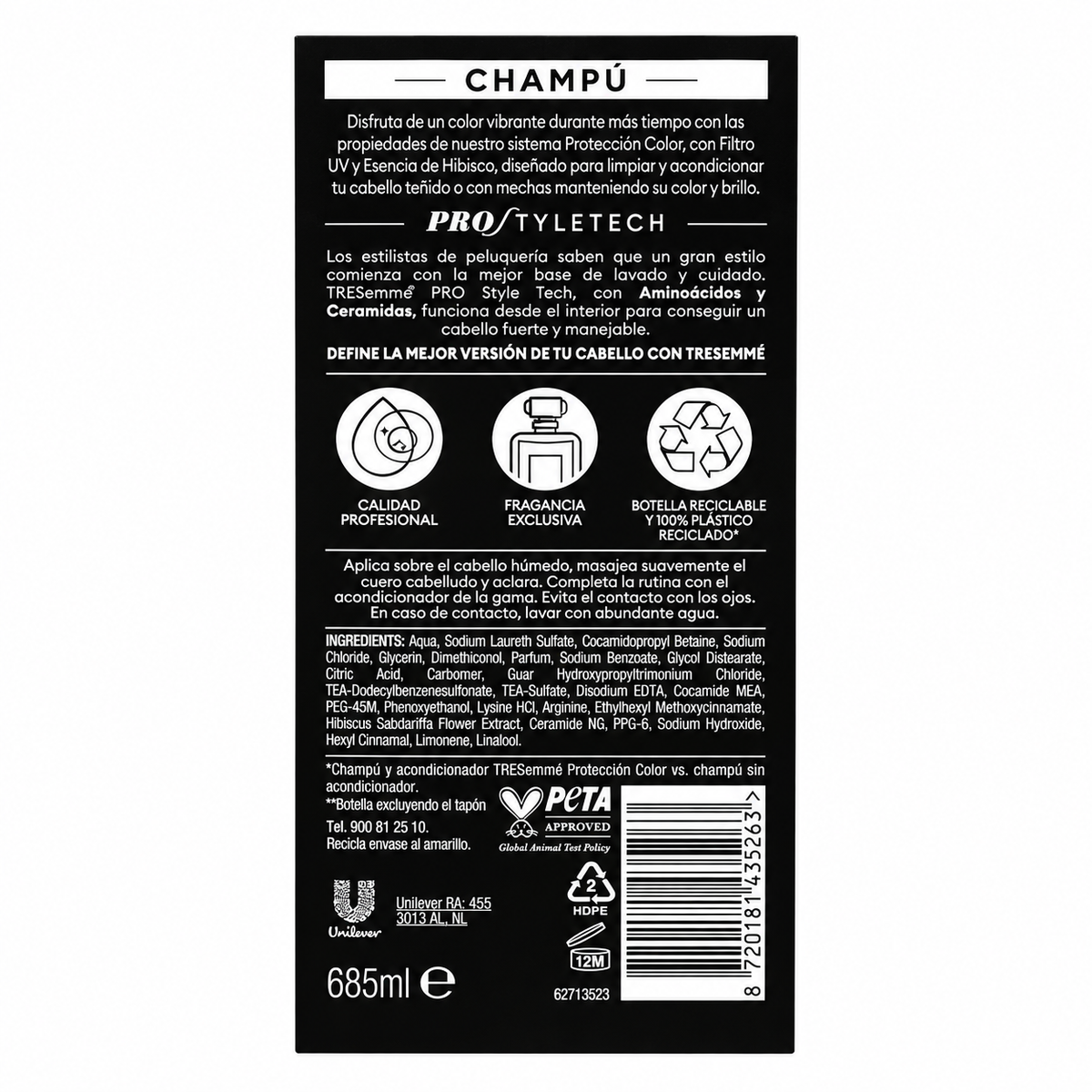 TRESEMME CHAMPU PROTECCION COLOR 685ML