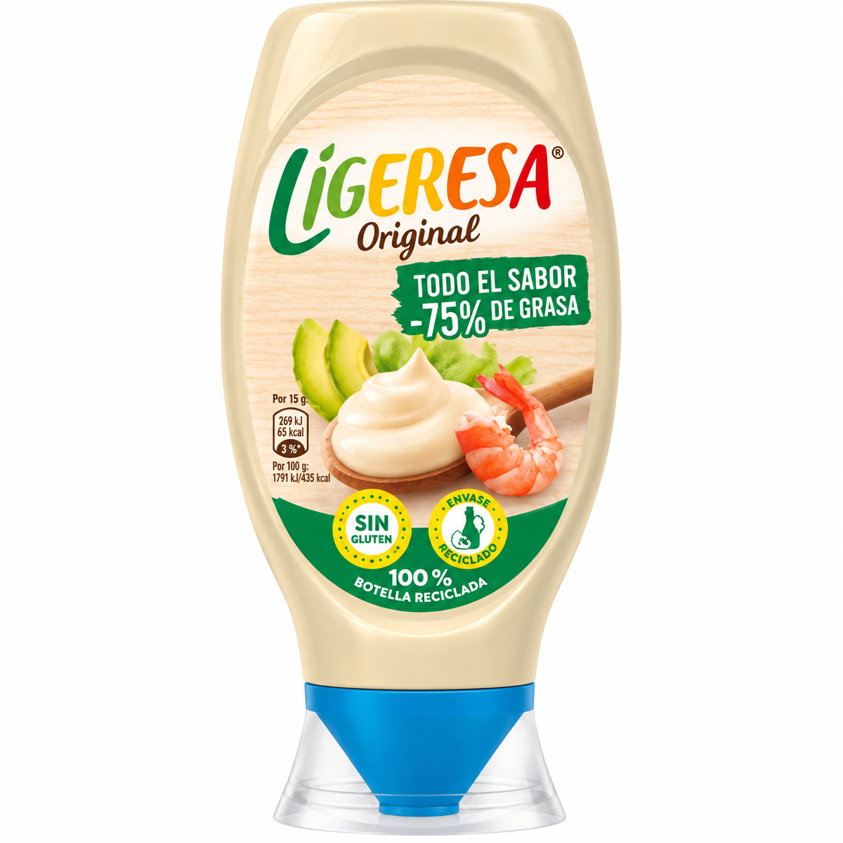 LIGERESA MAYONESA BOCABAJO 430ML