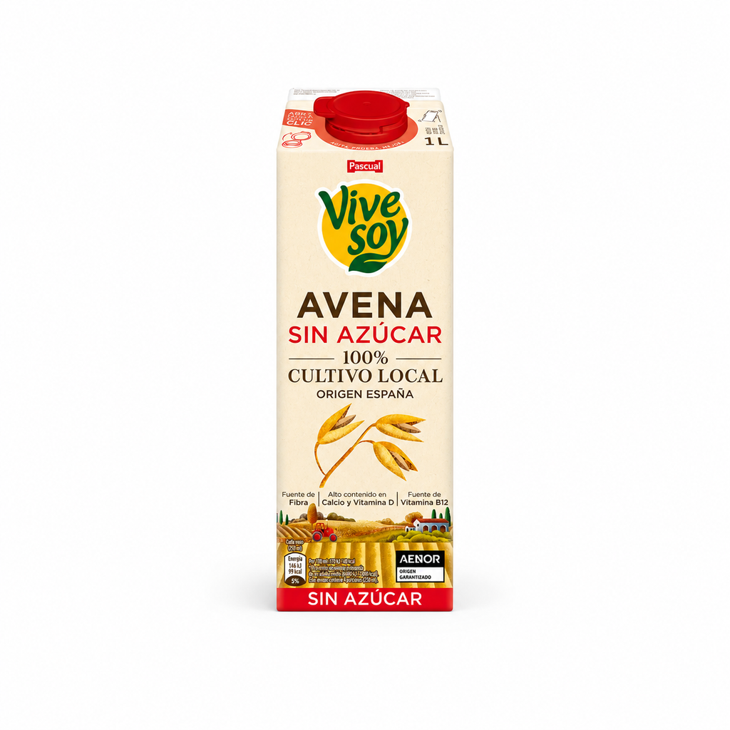 Pascual Vivesoy Avena Plus sin Azucar 1l