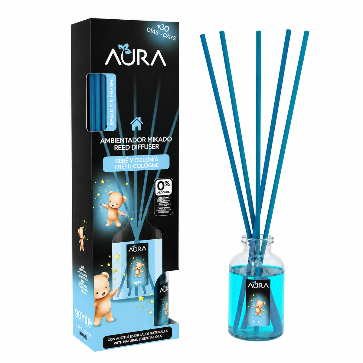 AURA AMBIENTADOR MIKADO BEBE COLONIA 30ML