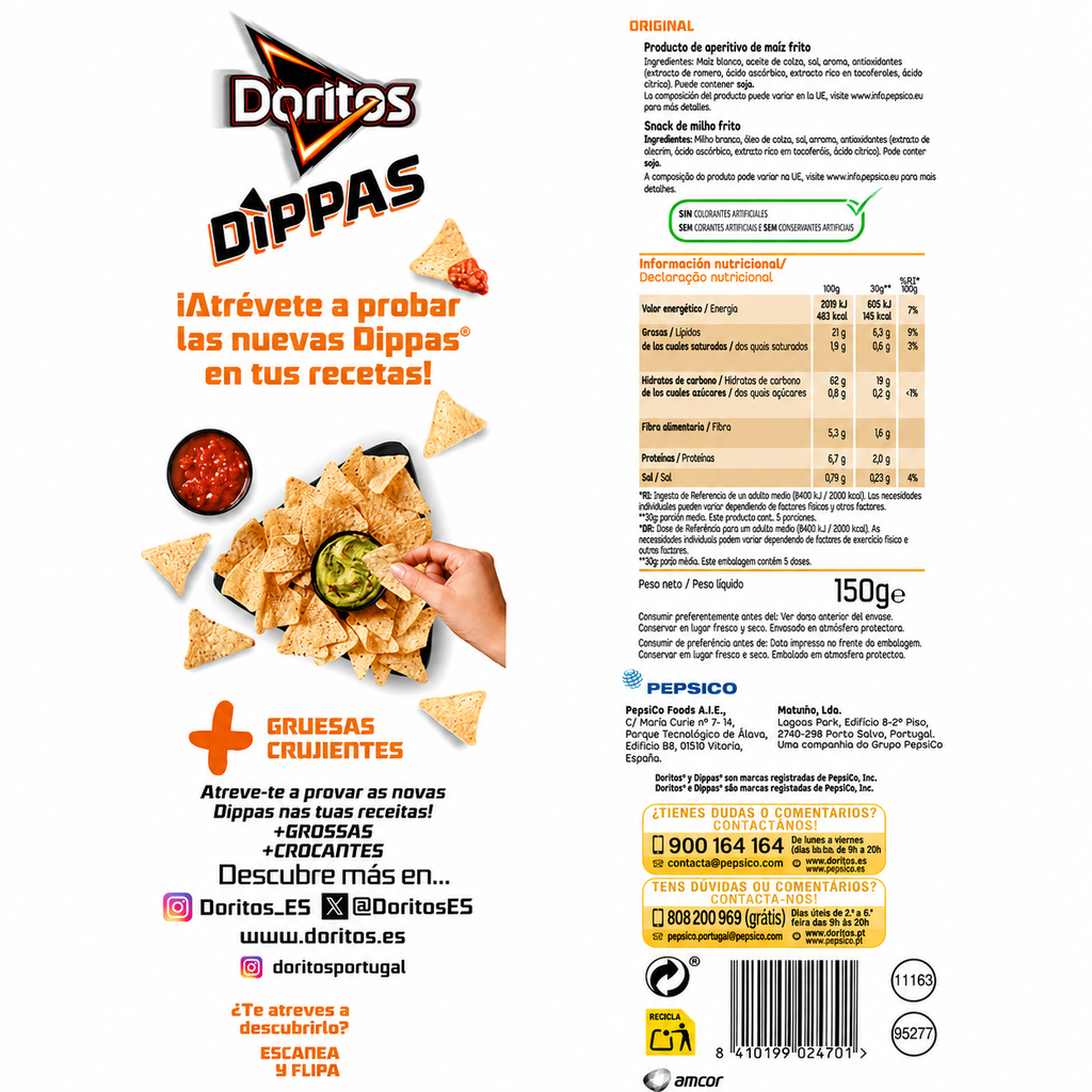 DORITOS DIPPAS ORIGINAL 150GR