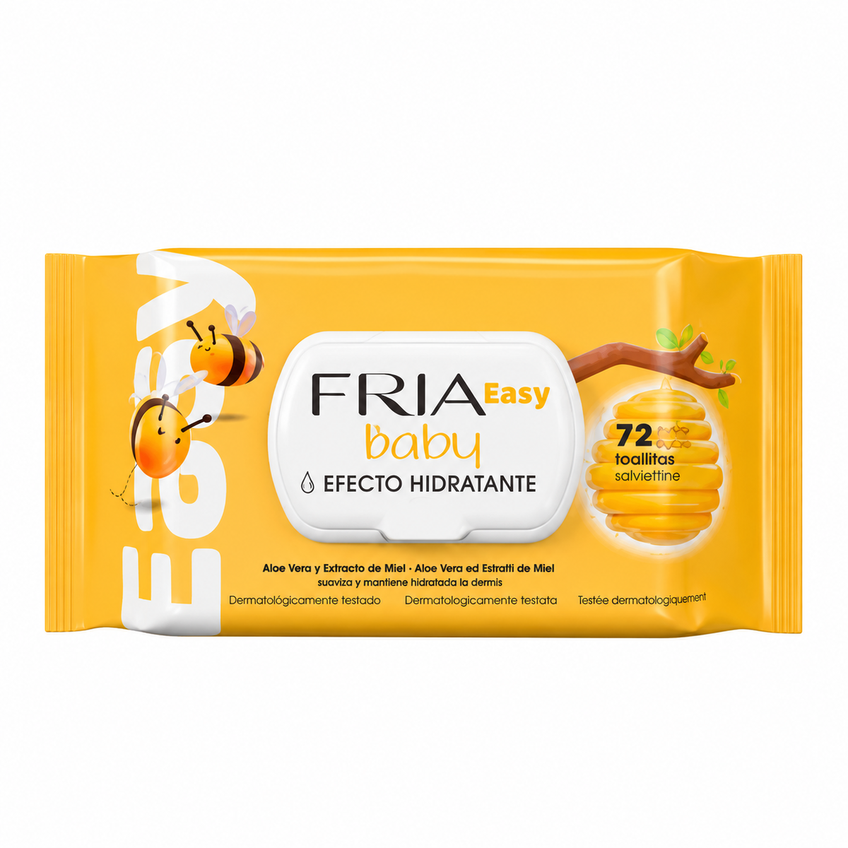 FRIA UTILITY TOALLITAS BABY ALOE VERA Y MIEL PACK 72 UN.