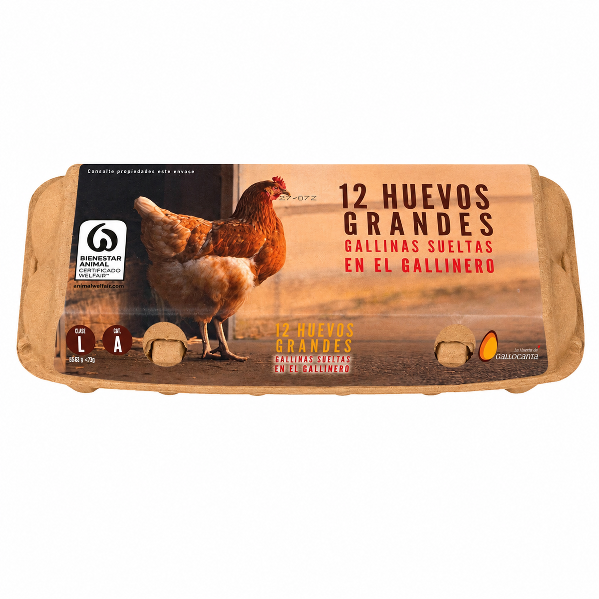 GALLOCANTA HUEVOS L GALLINAS CRIADAS EN SUELO PACK 12