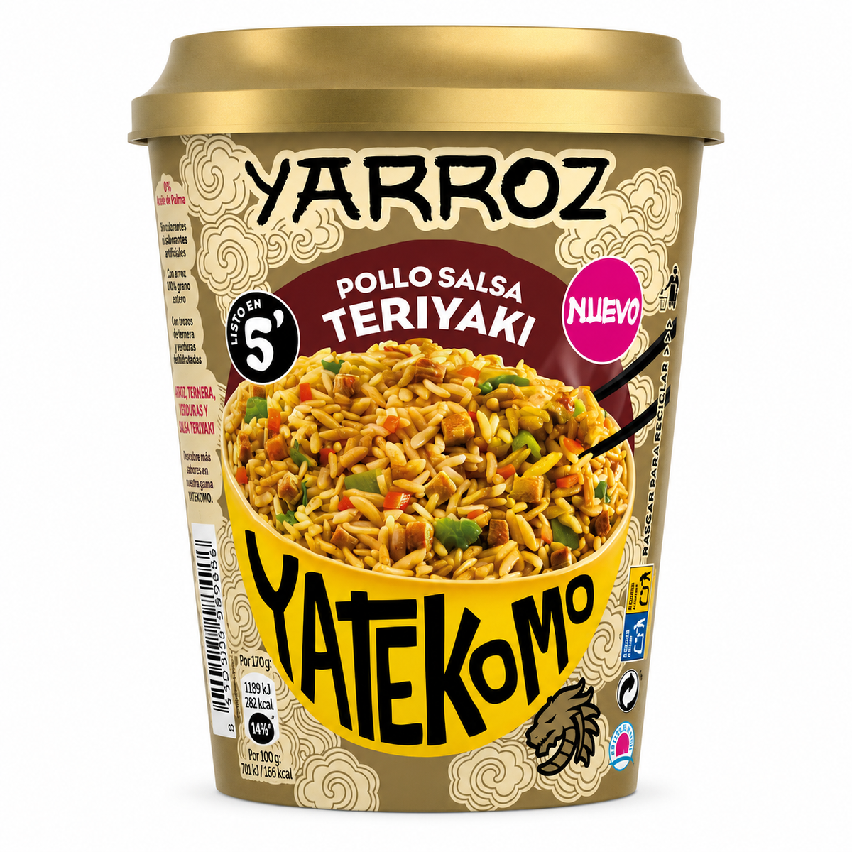 YATEKOMO YARROZ POLLO TERIYAKI VASO 84G