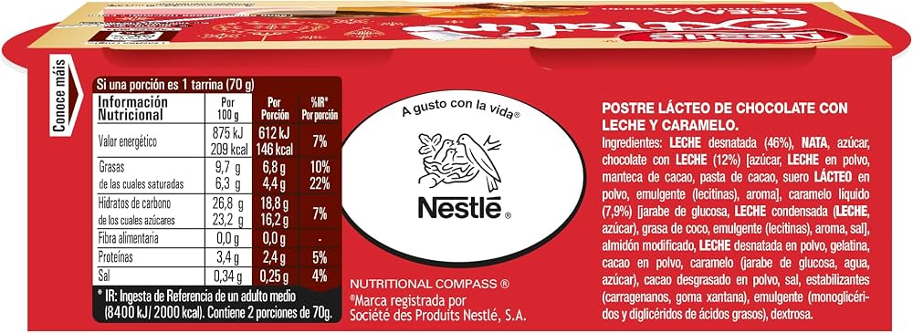NESTLE EXTRAFINO CREMA CHOCOLATE Y CARAMELO PACK 2 X 70GR