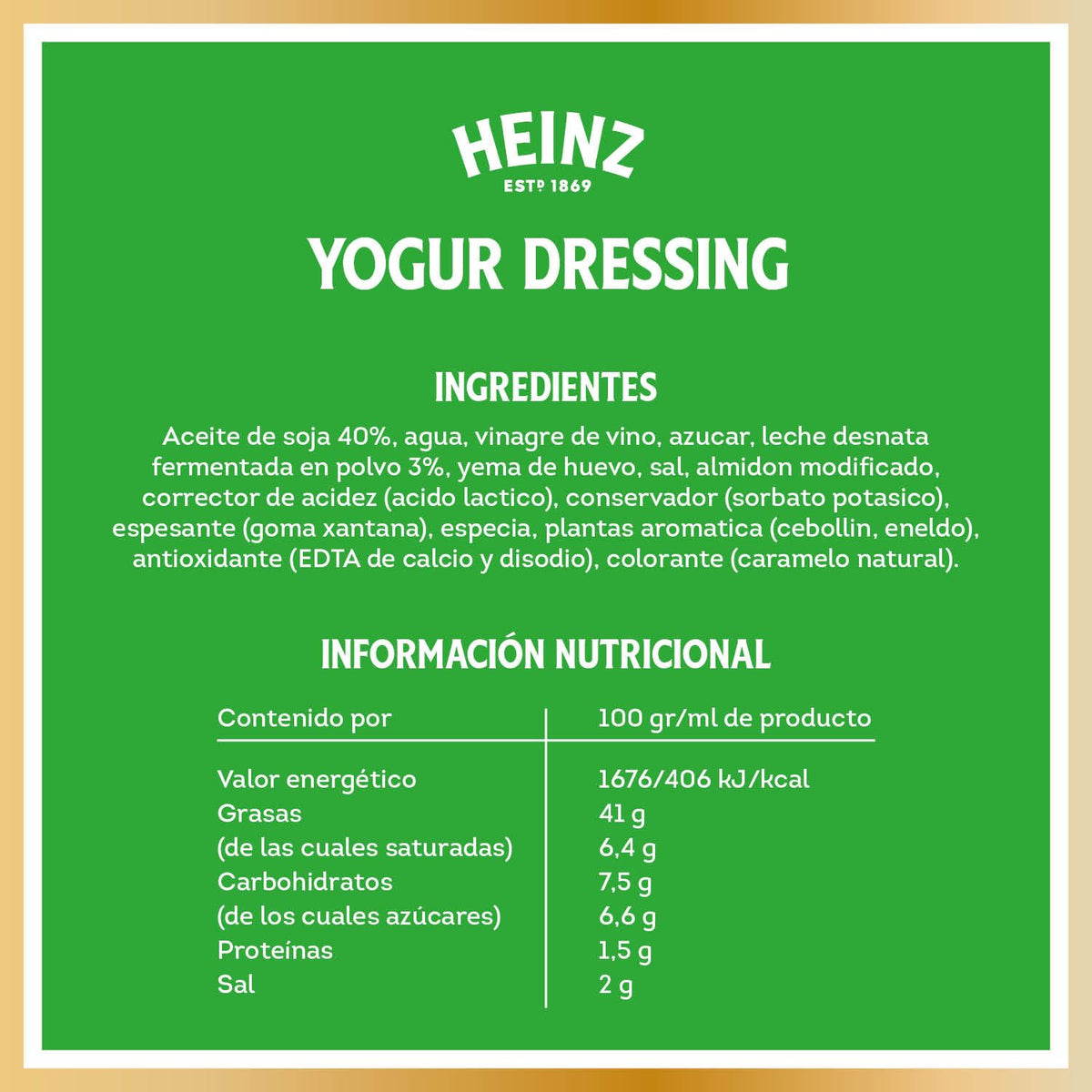 SALSA HEINZ YOGURT 400 ML