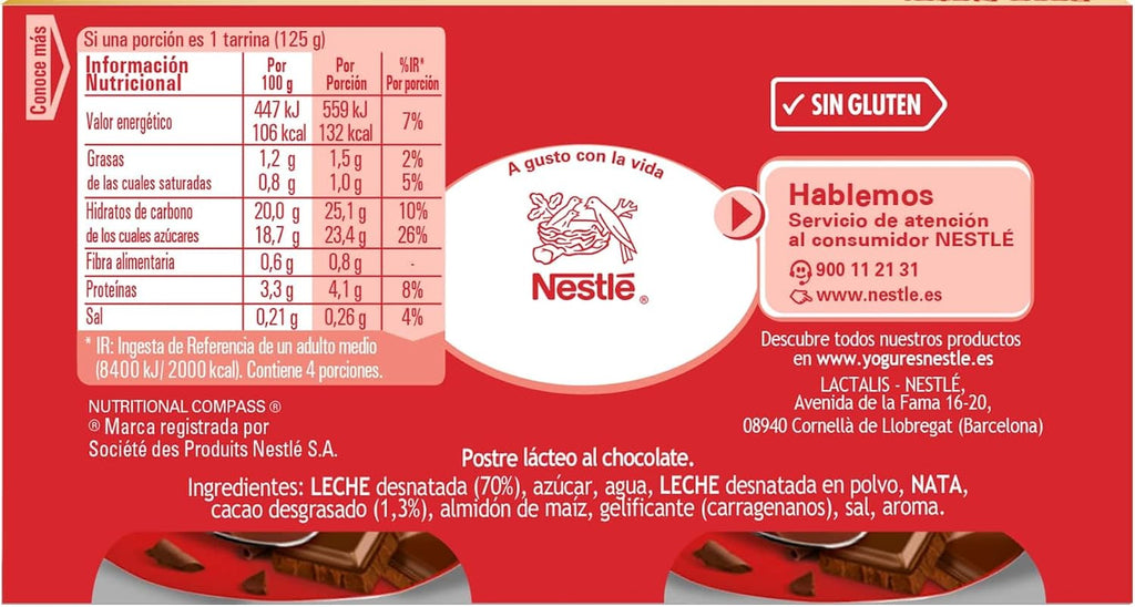 Nestle Yogur Chocolate Pack 4 X 125 g