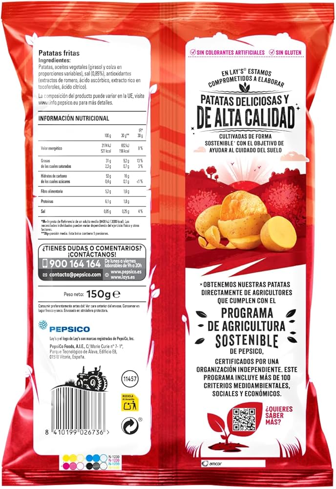 Matutano Patatas Lays P.sal 150 g