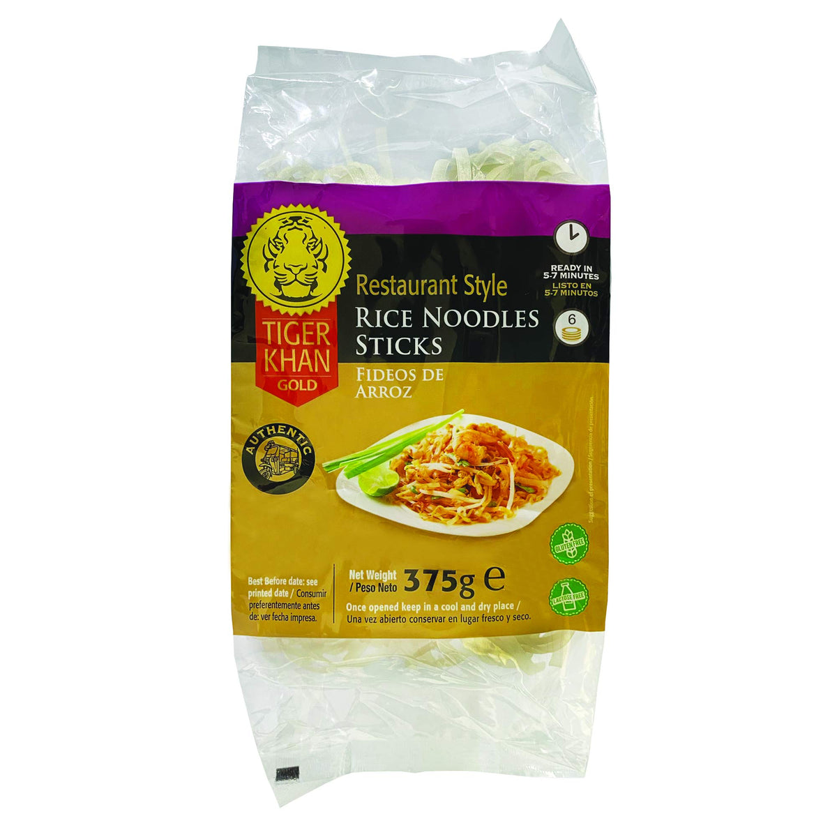 TIGER KHAN FIDEOS ARROZ 375GR
