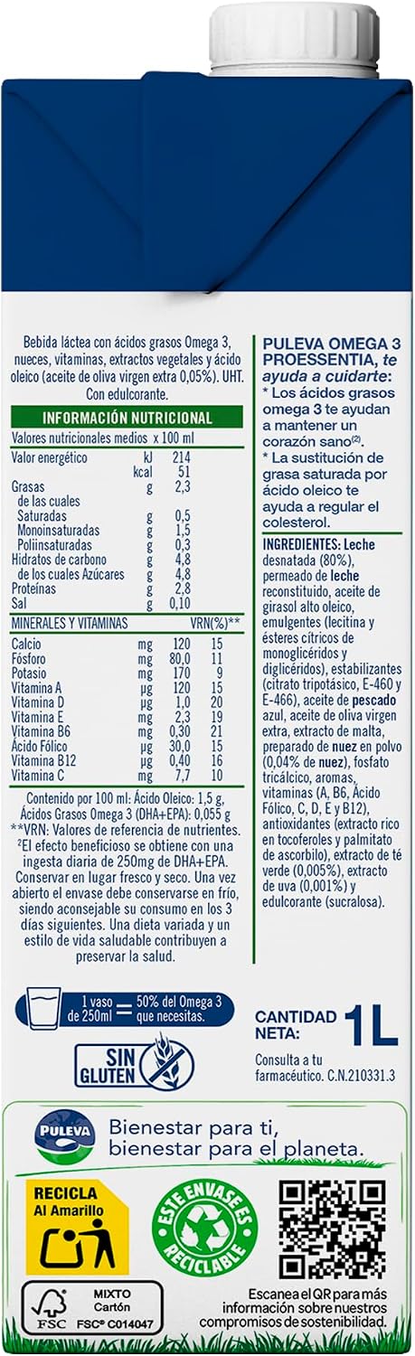 Puleva Leche Omega C/nueces 1 L