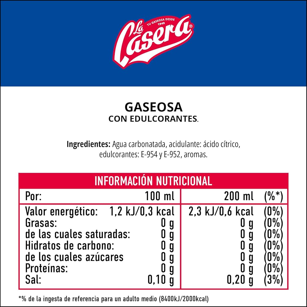 LA CASERA GASEOSA 50CL