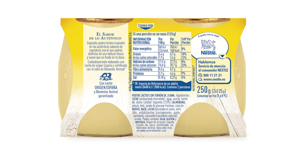 LA LECHERA YOGUR TURRON CRISTAL PACK-2 UN.