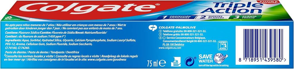 (*) COLGATE PASTA DENTRIFICA TRIPLE ACTION 75ML.