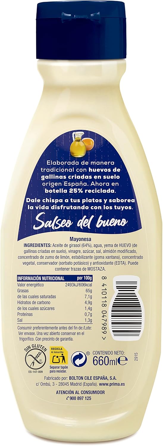 Prima Mayonesa XL Bote 660 ml