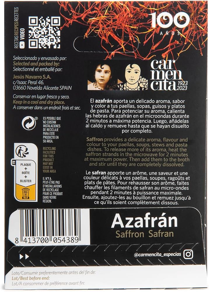 CARMENCITA AZAFRAN HEBRAS 0.375G.