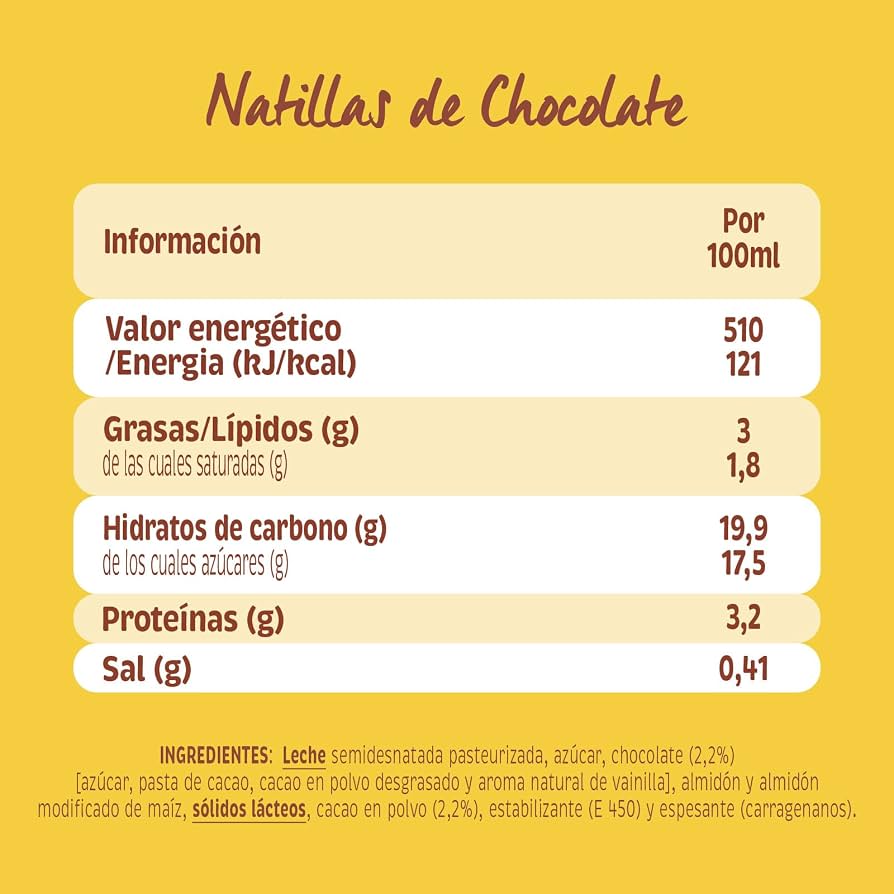 DANET NATILLAS CHOCOLATE PACK-4X125G.