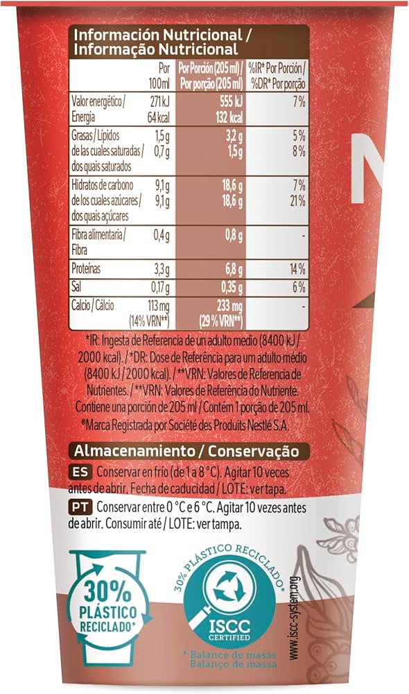 NESCAFE LATTE SHAKE CAPPUCINO DESCAFEINADO 205ML