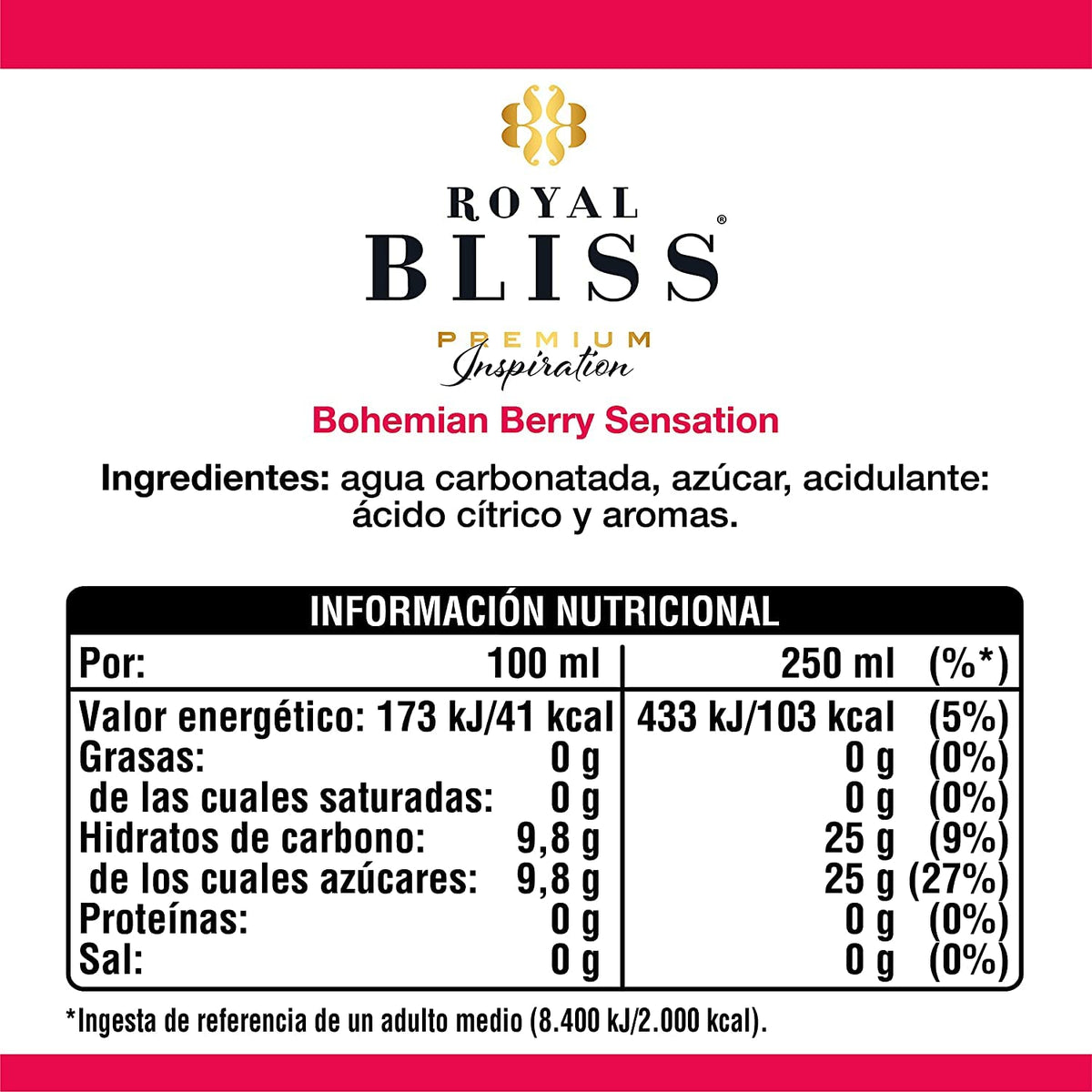 Royal Bliss Bohemiam Berry Sensation Tonica Lata 250 ml