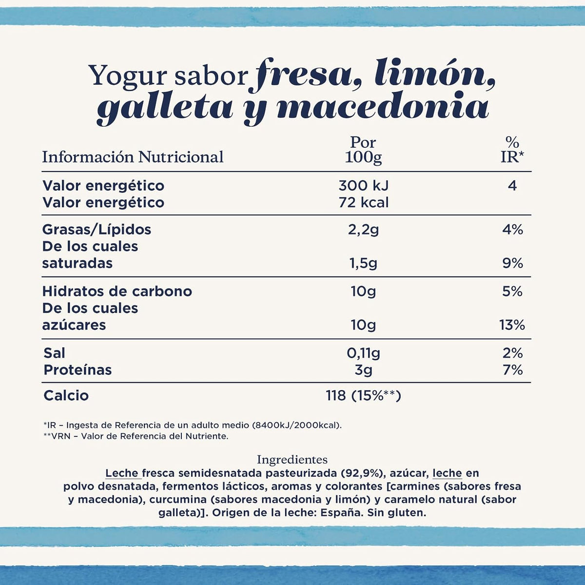 DANONE YOGUR LIM/MAC/FRE/GALL. P-8U X 125GR