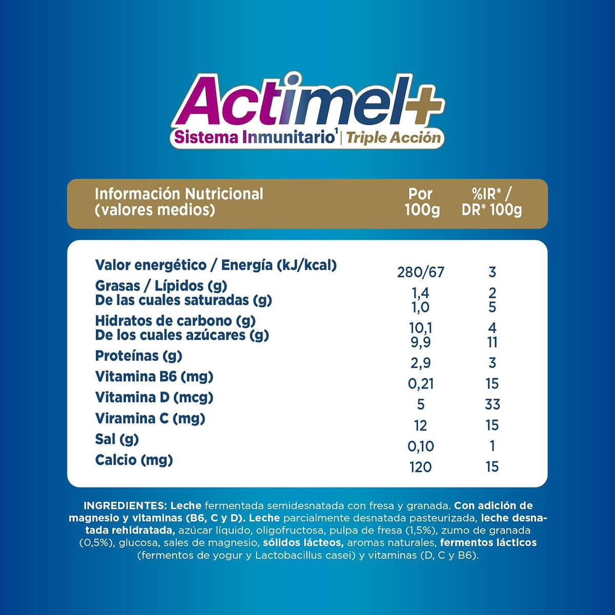 DANONE ACTIMEL FRESA-GRANADA P-8