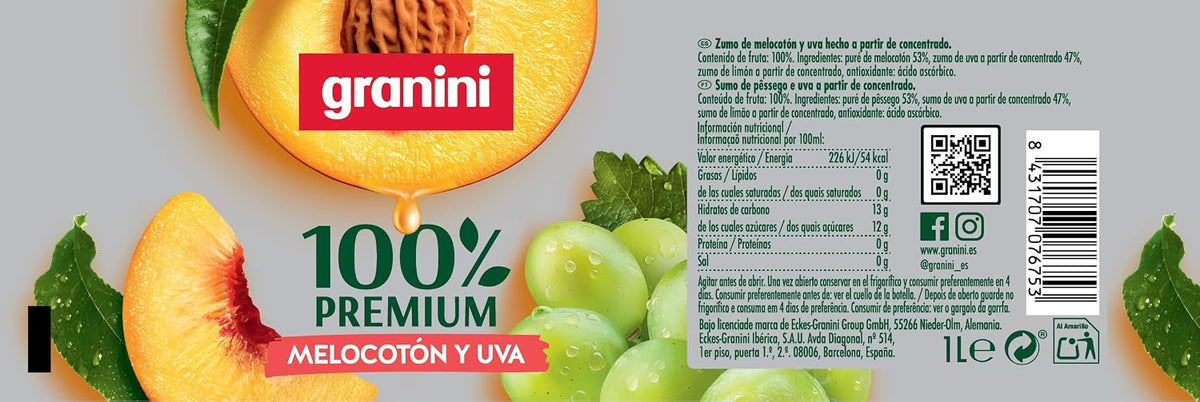 GRANINI NECTAR MELOCOTON PET 1 L.