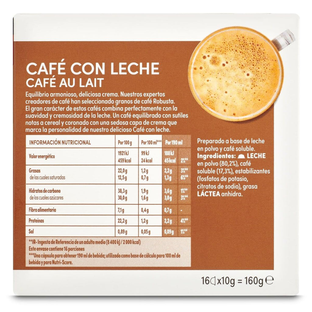 Dolce Gusto Nescafe Cafe/leche 16caps