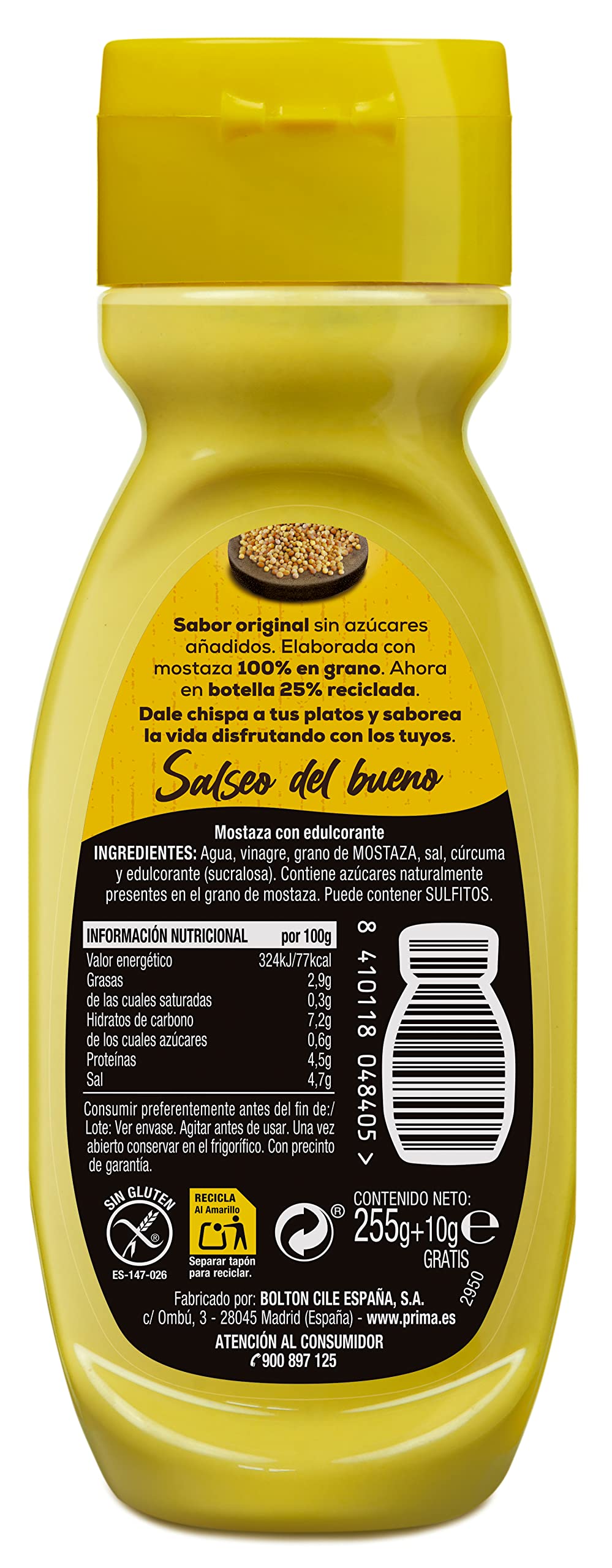 PRIMA MOSTAZA CERO 265GR