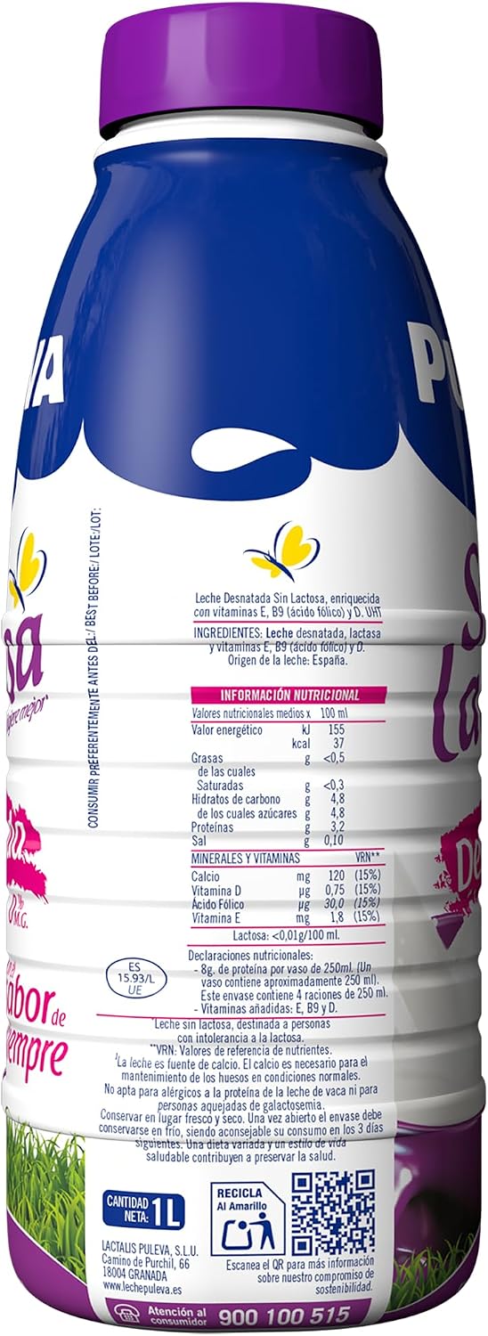 LECHE PULEVA MAÑANAS LIGERAS DESNATADA 1 L.
