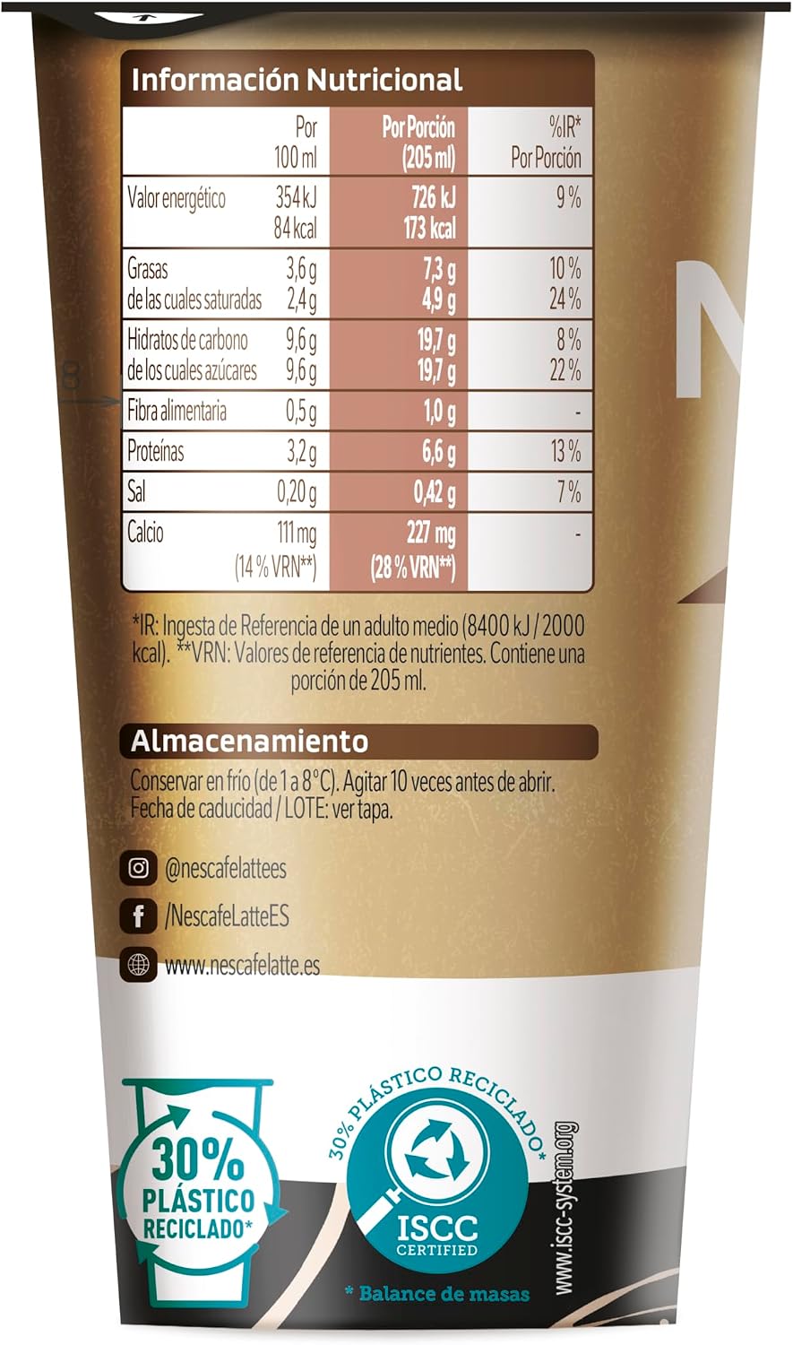 NESCAFE LATTE SHAKE BAILEYS 215ML