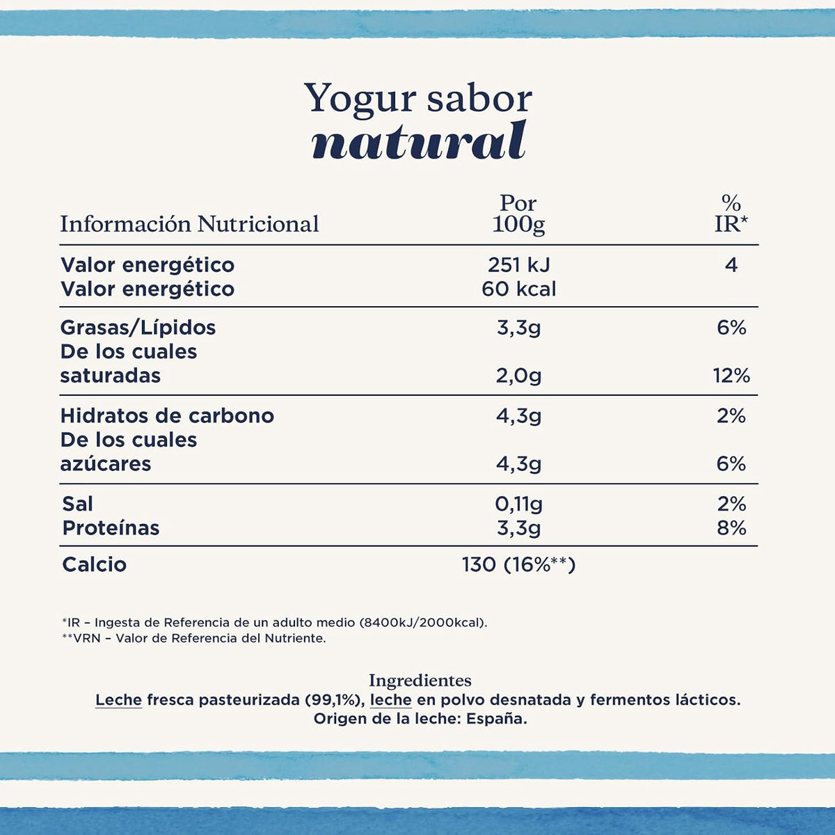 DANONE YOGUR NATURAL PACK-8 UN X 125GR