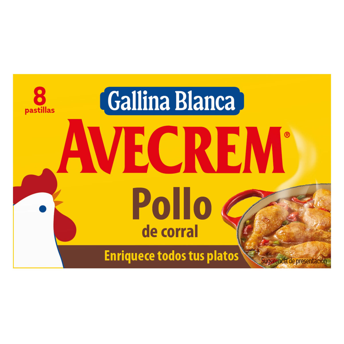 GALLINA BLANCA AVECREM POLLO 8 PASTILLAS