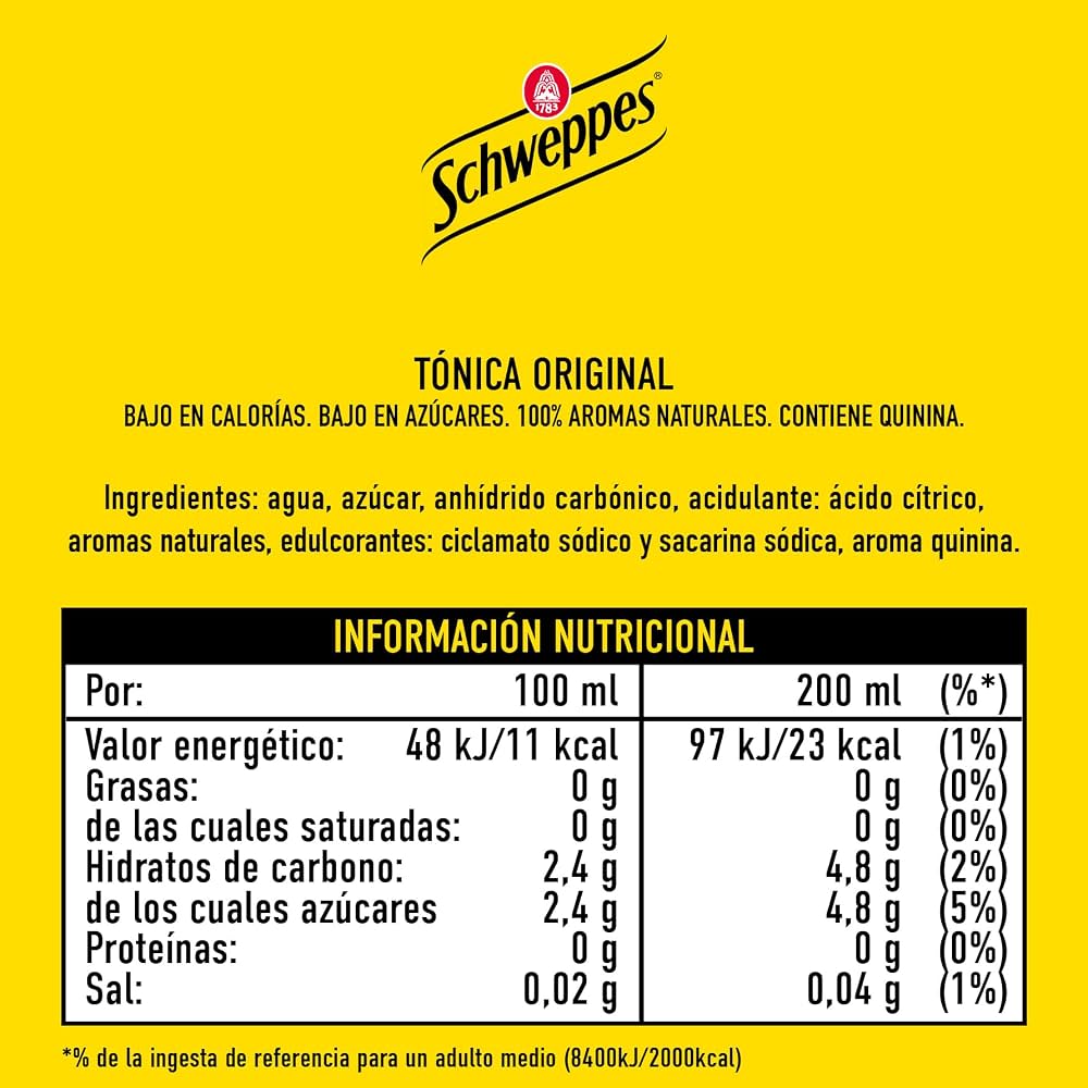 Tonica Schweppes Botella 1 L