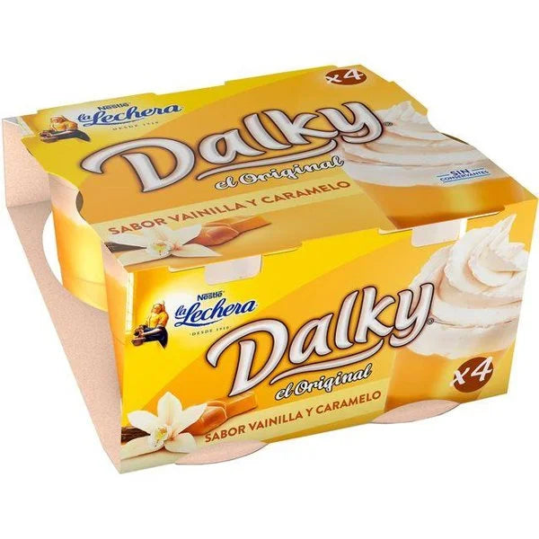 LA LECHERA DALKY VAINILLA Y CARAMELO PACK 4 X 100GR