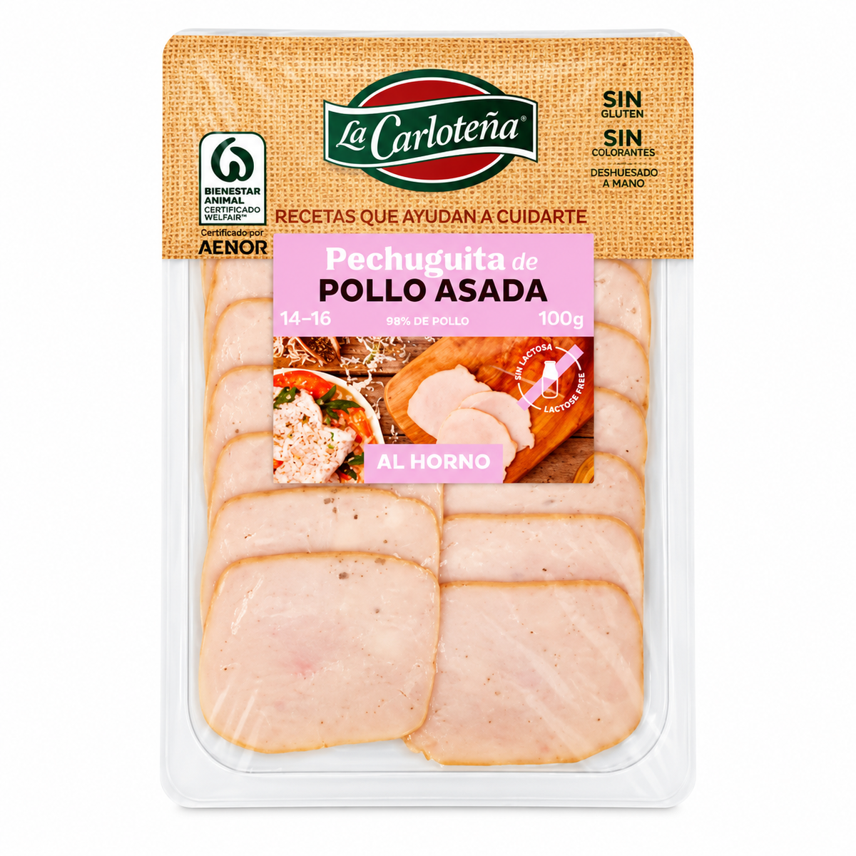 CARLOTEÑA PECHUGITA DE POLLO ASADA 100GR