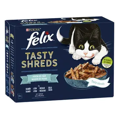 FELIX TASTY SHREDS FESTIN DEL MAR 4X80 GR