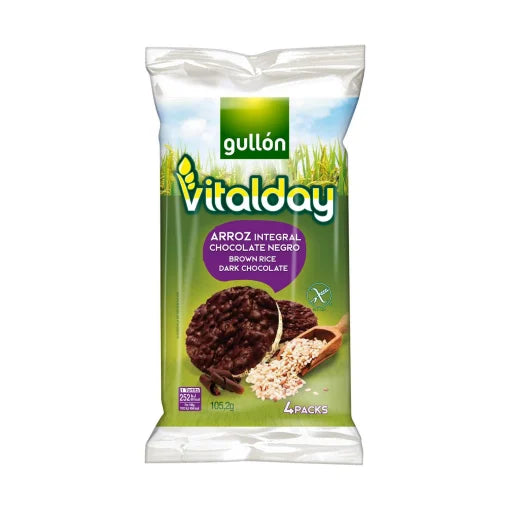 GULLON VITALDAY TORTITAS ARROZ Y CHOCO NEGRO 105,2G