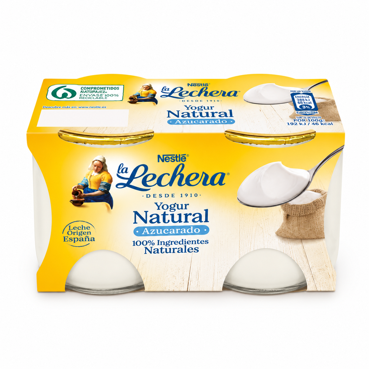 YOG. LECHERA CRIS. AZUCARADO PACK-2