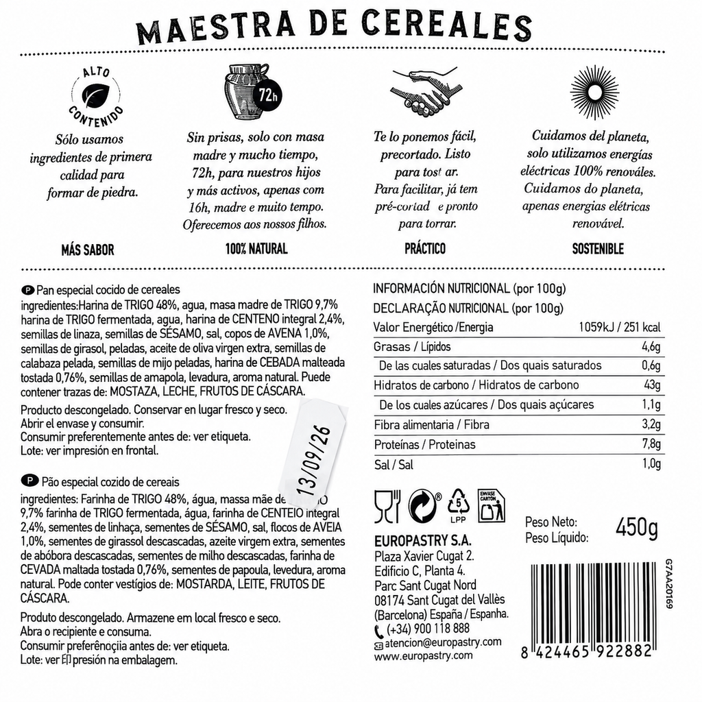 HOGAZA CLASICA MAESTRA CEREALES 450GR
