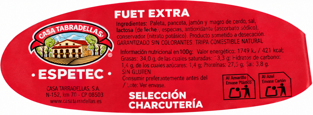 TARRADELLAS FUET ESPETEC 180GR