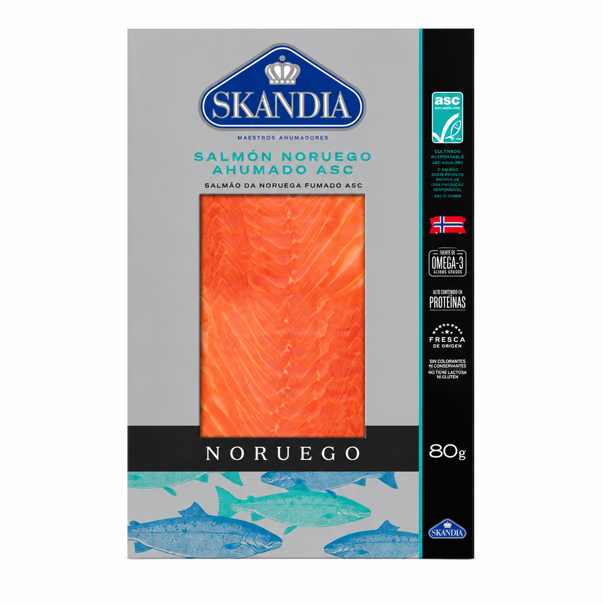 SKANDIA SALMON NORUEGO AHUMADO 80GR.