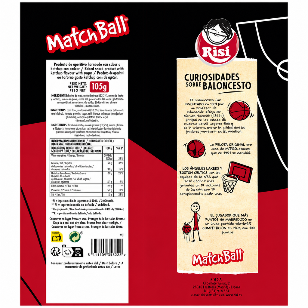 RISI MATCHBALL KETCHUP 105GR